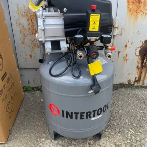 Компресор 50 л вертикальний 1,5 кВт, 220 В, 8 атм, 206 л/хв, 63 дБ INTERTOOL PT-0019