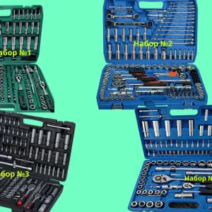 Профессиональный набор ручных инструментов 1/4",3/8",1/2" ключей головок NEW TOOLS-172 и другие Набори ручних інструментів ключів головок Cr-V