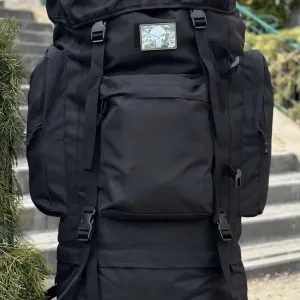 Великий чоловічий тактичний рюкзак-баул на 120л для Поліції Чорний