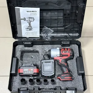 Гайковерт акумуляторний Vitals Master AT 1862c BL Kit M-18/ 650 Нм/ 1/2"/ 1 АКБ 4А/г та ЗП, головки/безщітковий двигун/посадка Макіта/Гарантія 3 роки