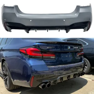 Задний бампер для BMW 5 G30 2017-2023 в стиле M5 LCI 2020+ арт 7912
