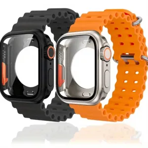 Бампер і ремінець Ocean band для Apple Watch на всі серії чохол і силіконовий ремінець силиконовый ремешок чехол