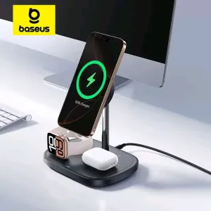 Бездротовий зарядний пристрій 3в1 Baseus EnerFill 22.5W Qi2 MagSafe