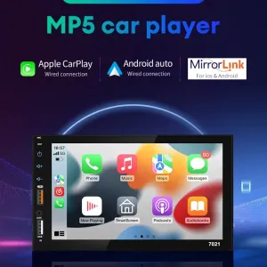 Автомагнитола 2Din 7" с Carplay и Android Auto Сенсорная auto