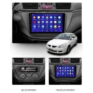 Якісна магнітола CarPlay швидкий процесор Mitsubishs Lancer 9 Лансер 9