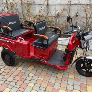 ТОП ПРОДАЖ! Електроцикл вантажний 1500W CARGO 10" 60V 32Aн - Червоний