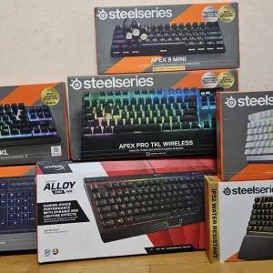 Ігрова клавіатура SteelSeries Apex 3 RGB, SteelSeries Apex 100,Бездротова механічна клавіатура SteelSeries Apex Pro TKL Wireless
