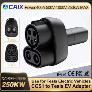 Перехідник CCS1 - Tesla DC Fast Charge 250kW 400A Адаптер швидкої зарядки для Tesla Model 3 Y S X USA