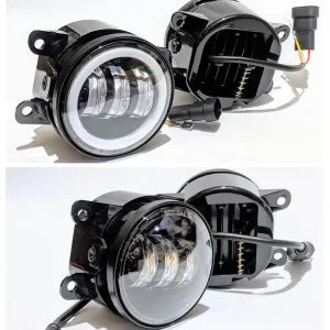 Противотуманки LED туманки Renault Nissan Subaru Ford Mitsubishi Honda штатные лед туманки белый желтый свет, с ангельскими глазками ближний свет