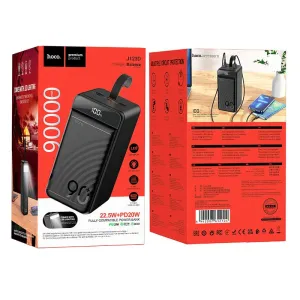 PowerBank Hoco J123D LED PD20W+QC3.0 90000 mAh Black
