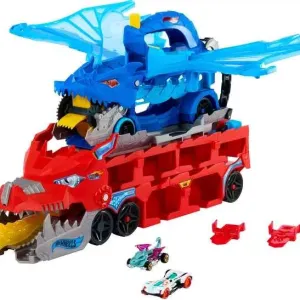 Ігровий набір Hot Wheels City Ultimate dual dragon Транспортер-трансформер Два дракони