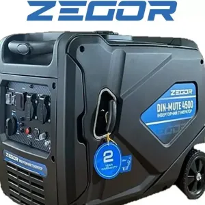 4500Вт Электростартер Тихий Генератор бензиновий інверторний Zegor DIN-MUTE4500 4,2-4,5 кВт, електростартер