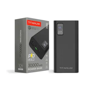 30000mAh 22.5W оригінальний power bank TITANUM 728S, Чесний павербанк з швидкою зарядкою. Зовнішній акумулятор, з рівнем якості hoco baseus xiaomi;