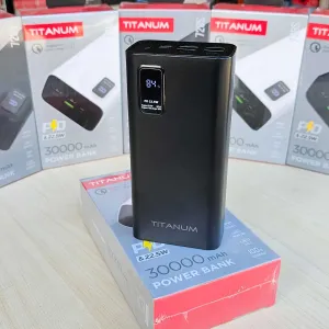 30000mAh 22.5W ОРИГІНАЛЬНИЙ павербанк TITANUM 728S з гарантією 1 рік! Якісний power bank, реальна ємкість. Портативний акумулятор з швидкою зарядкою!
