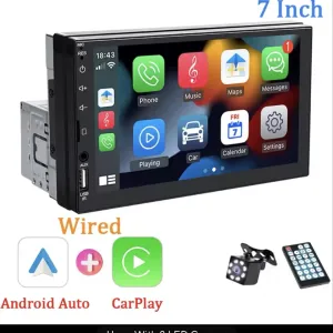 Автомагнітола 7 дюймів 1DIN з CarPlay та Android Auto