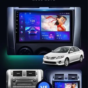 Якісна магнітола CarPlay швидкий процесор Toyota Corolla/Verso 2004-13