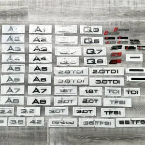 Шильдик надпис Audi емблема А4 А6 А8 Q5 Q7 S line на багажник Ауді