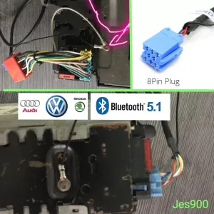 Bluetooth 5.1 AUDI VW Skoda Concert Блютуз AUX Підтримка мультикерма!