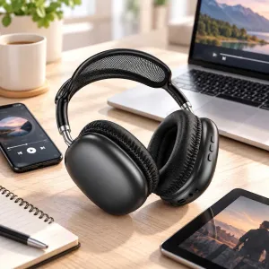 Беспроводные наушники BOROFONE Bluetooth 5.4 до 90 часов полноразмерные блютуз наушники с MP3 плеером microSD AUX 800mAh для телефона ноутбука