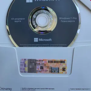 Windows 11 Pro for Workstations DVD HZV-00130 українська — ключ ліцензія COA, Віндовс 11 Про для робочих станцій Ключ Виндовс 11 Про Лицензия