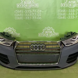 Комплект бампер передній + фари Audi Q3 8u 2014-2018 фара В НАЯВНОСТІ!