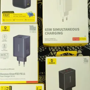 Зарядні Baseus 30w,45w,65w,100w,140w з кабелем