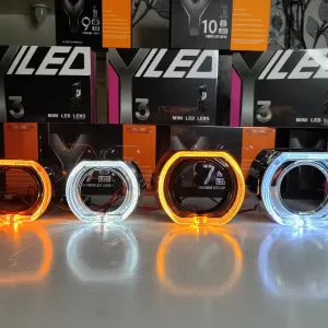 Маски для линз 2.5 и 3 дюйма, ангельские глазки Белый+Желтый RGB Цена комплекта
