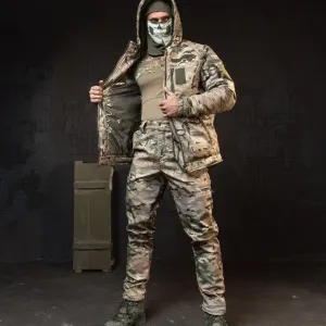 Зимовий теплий тактичний костюм RECORD мультикам / костюм куртка + штани для військових мультикам сезон зима