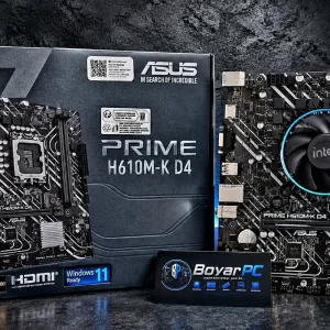 Бюджетний ігровий комплект на платформі Intel LGA1700 ASUS Prime H610M-D4 + Intel Core I3 12100f+ 16Gb DDR4