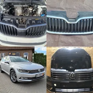 Решотка радиатора Европа на passat b7 b8 cc skoda a7 golf 7 решітка гриль