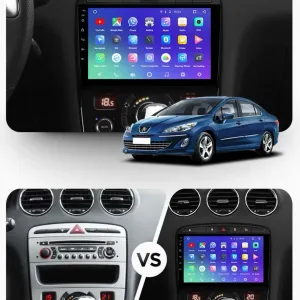 Якісна магнітола  CarPlay швидкий процесор Peugeot 308 408 Пежо2007-20