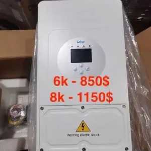 інвертор та АКБ Deye 6k + АКБ 5 або 16 + панелі