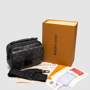 Сумка чоловіча Louis Vuitton S Lock Messenger Damier Graphite Canvas Grey копія 1:1