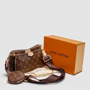 Сумка жіноча Louis Vuitton Multi Pochette Brown/Brown копія 1:1