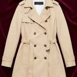 Тренч Zara BASIC M бежевий