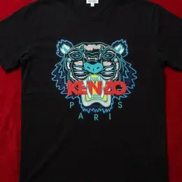Чорна футболка Kenzo Paris з принтом тигра