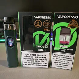 Vaporesso Xros 6 silk green + 2 картриджі 0.4om