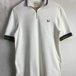 Вінтажна футболка поло Fred Perry Bradley Wiggins чоловіча біла розмір S