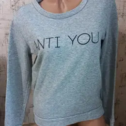 Світшот сірий з написом ANTI YOU