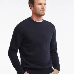 Бавовняний джемпер Barbour Nelson Essential Crew Neck Sweater Navy L